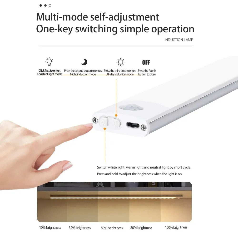 LICHTWERK Sensorleuchte – kabellos, magnetisch, USB-C